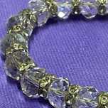 Pulseira pedra transparente peça vintage ,biju,