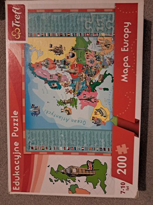 Puzzle mapa Europy 200 el.