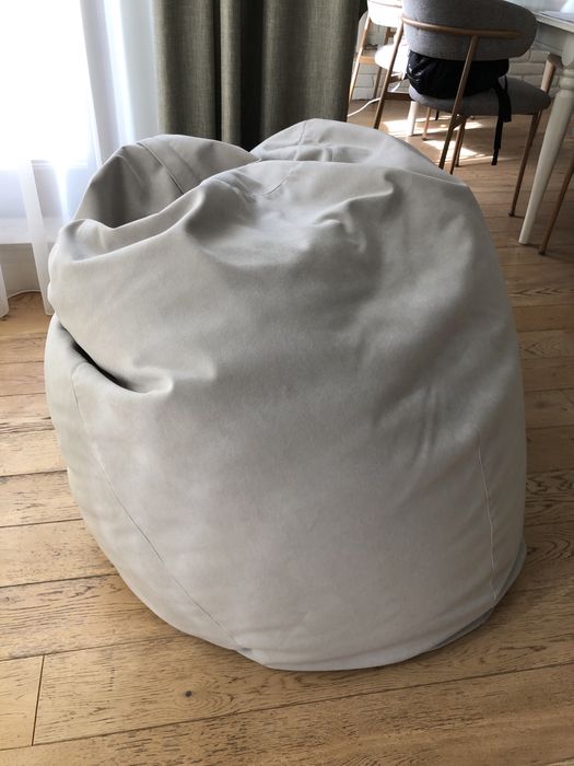 Jasnoszara Pufa Worek Sako Plusz XXL