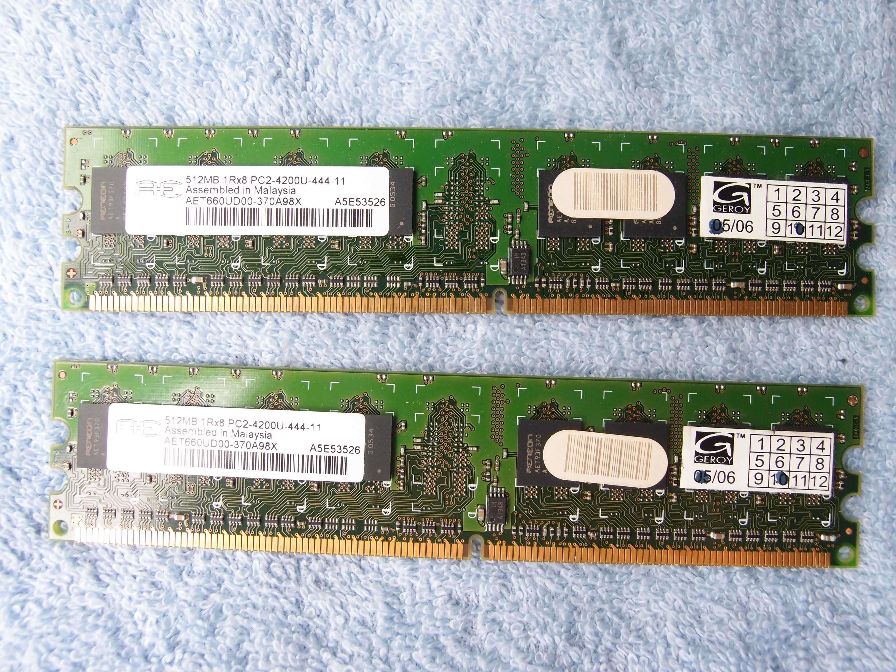 Память DDR2 1GB 800MHZ KINGMAX, Aeneon 512MB, Intel Celeron D 331