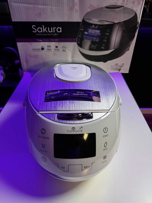 Yum Asia Sakura Olla arrocera con cuenco de cerámica  (8 copos 1,5L)