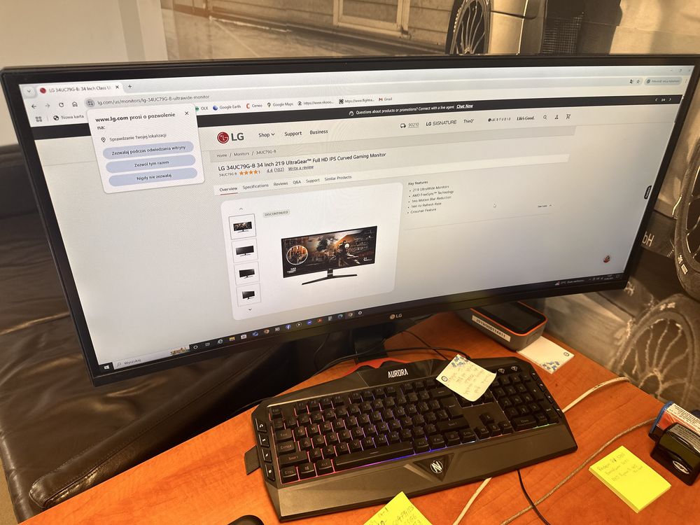 Komputer stacjonarny do gier  z monitorem LG AMD Ryzen, radeon rx 5700