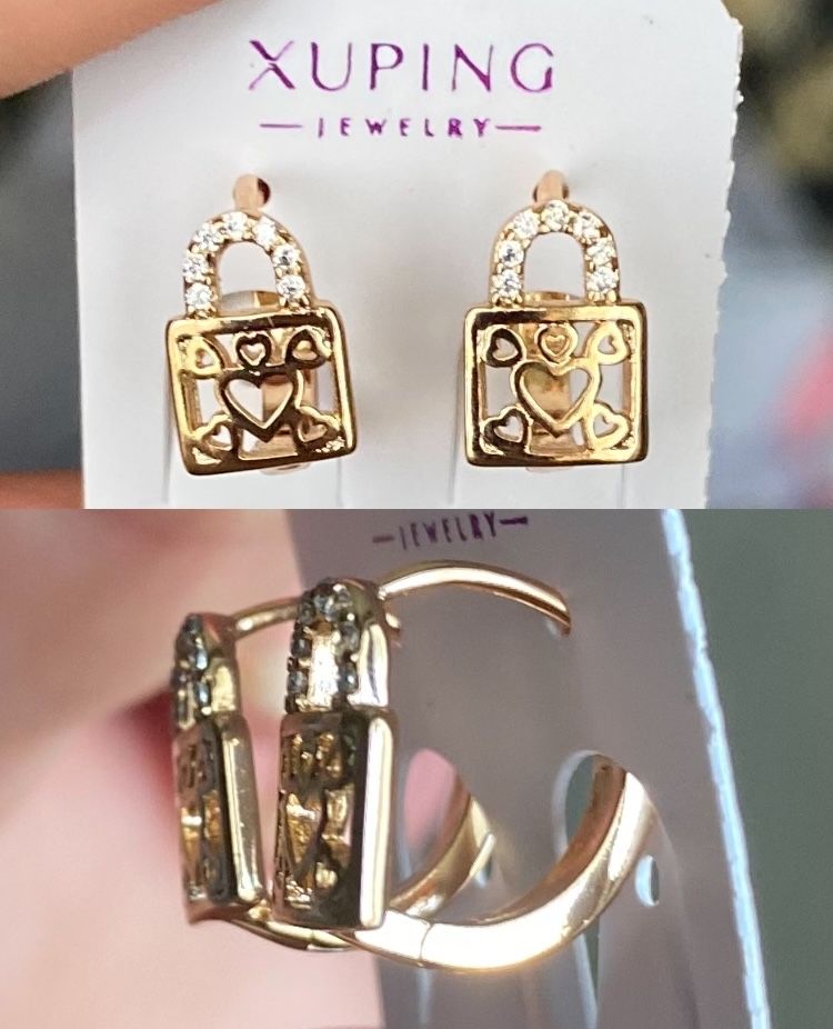 Серьги медицинское золото