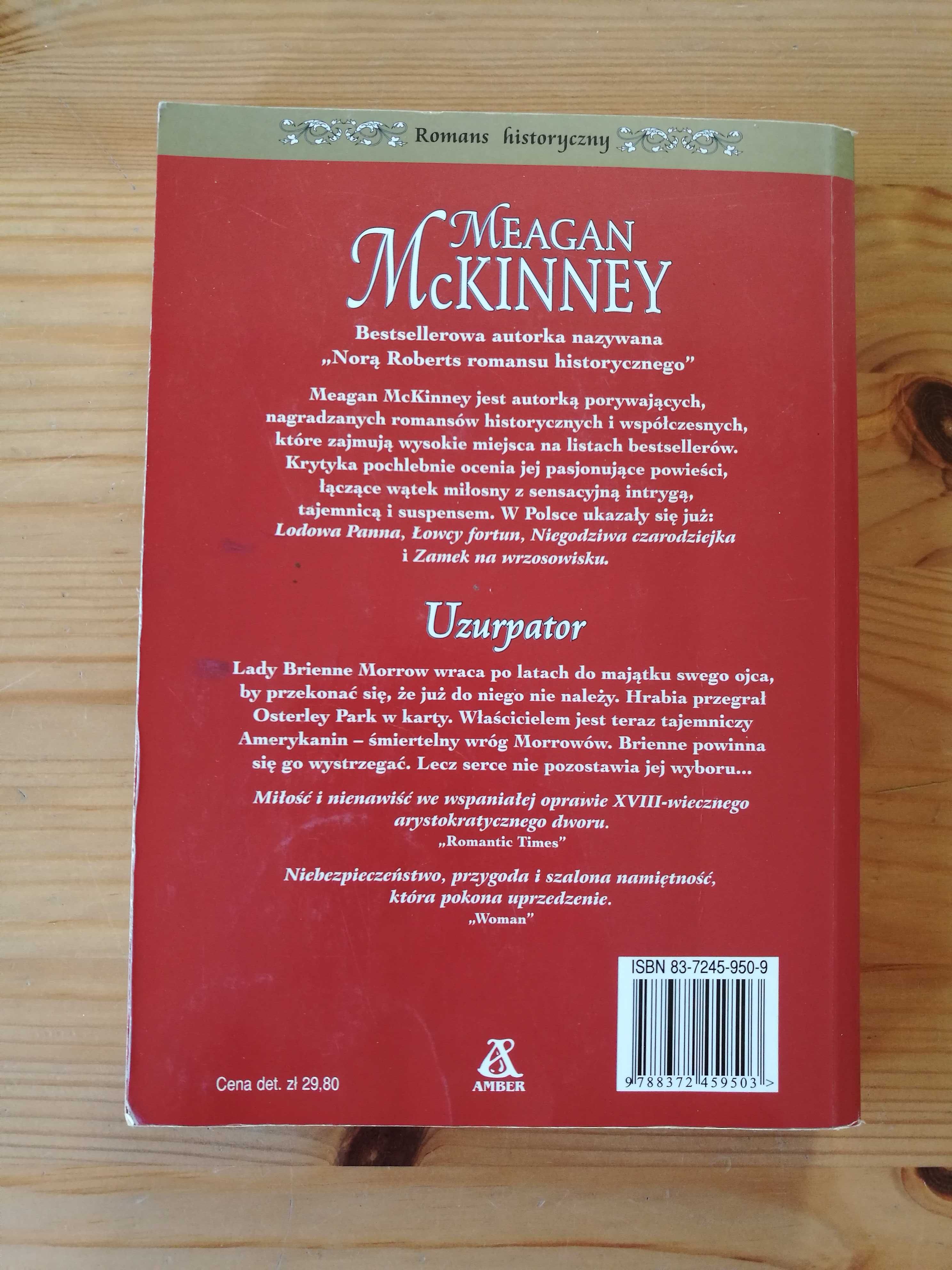 Meagan McKinney "Uzurpator" Romans historyczny