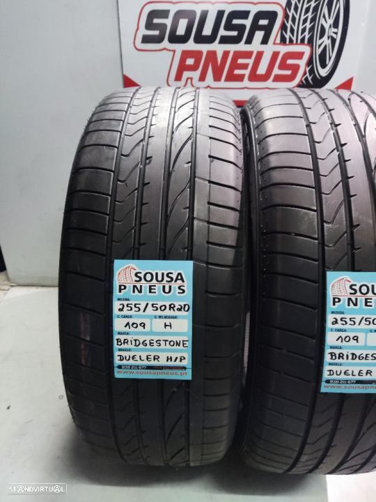 2 pneus semi novos 255-50r20 bridgestone - oferta dos portes