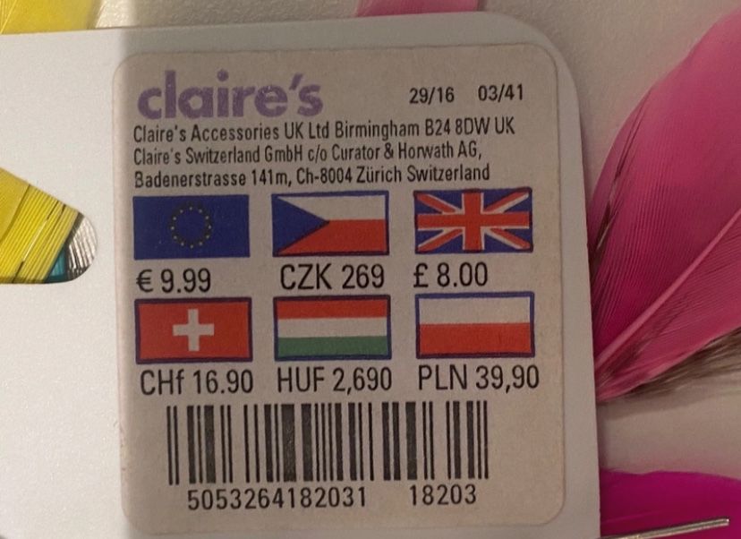 Brincos Claire’s