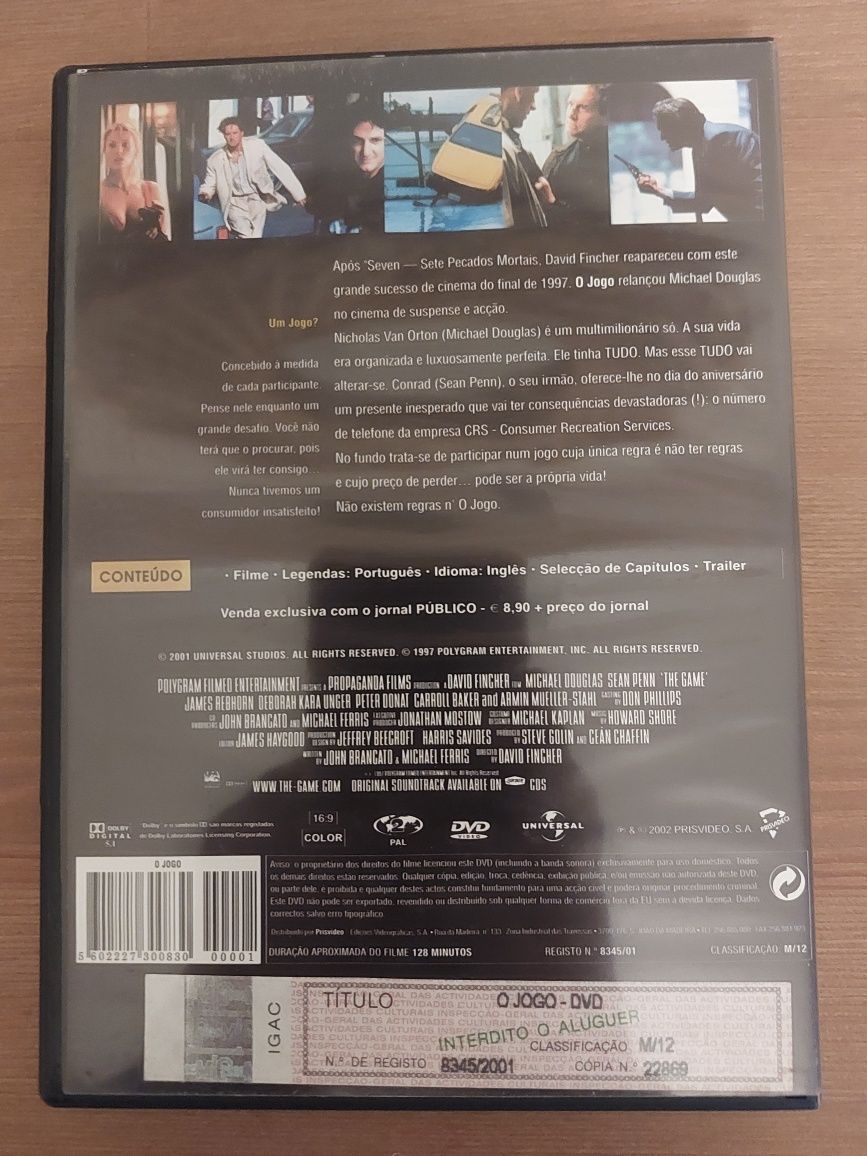 DVD " O Jogo " (Como Novo) 1997