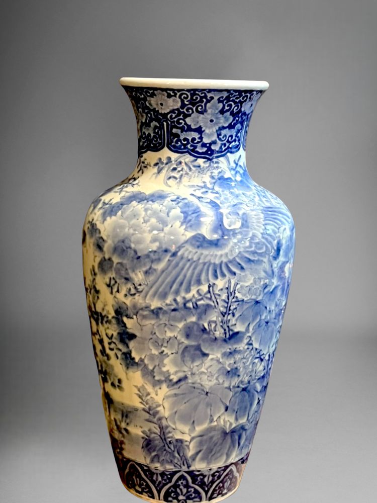 A Massive Antique Japanese Arita Porcelain by Kajiwara Kiln séc XIX