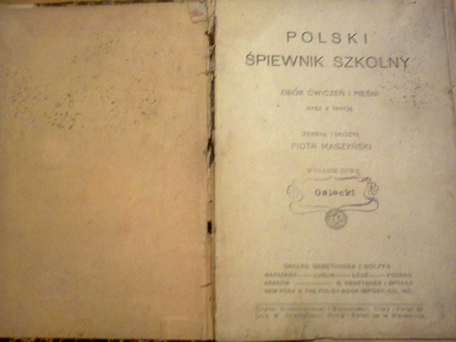 Antyk Polski Śpiewnik Szkolny