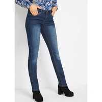 bonprix granatowe jeansowe damskie rurki skinny ze stretchem k 48/50