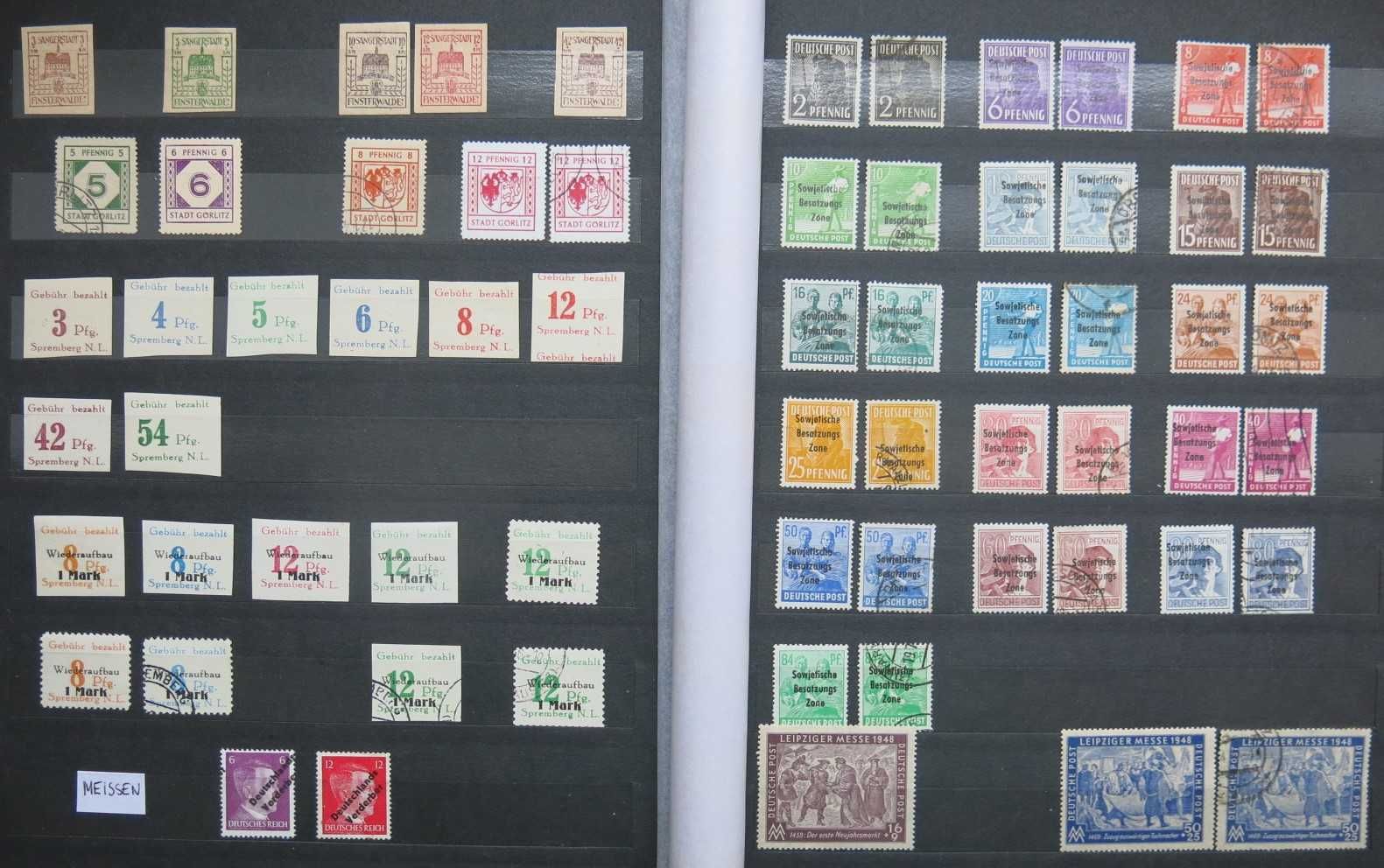 Ciekawa kolekcja rzadkie okupowane Niemcy i poczty lokalne 1945-49.