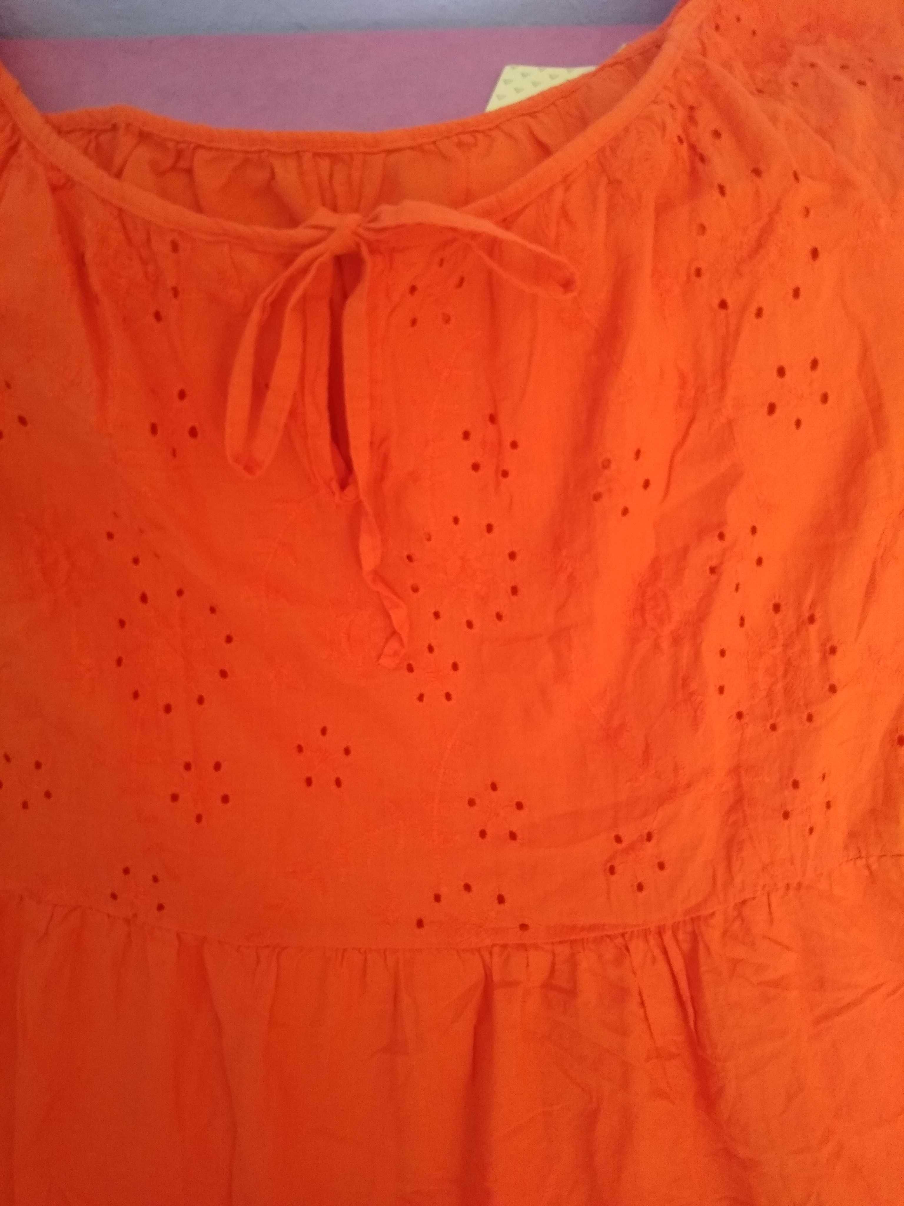 Sukienka pomarańczowy kolor hiszpanka