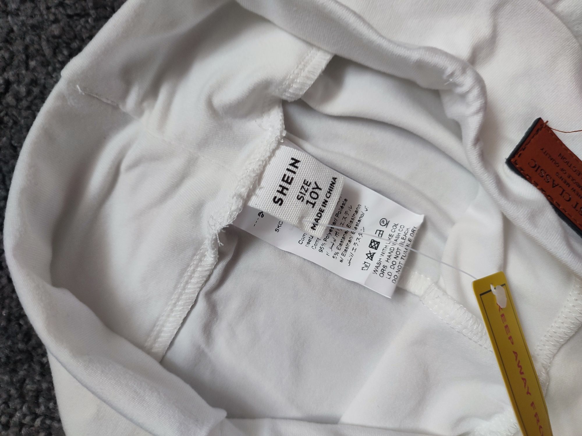 Nowe białe getry legginsy rozmiar 140 shein