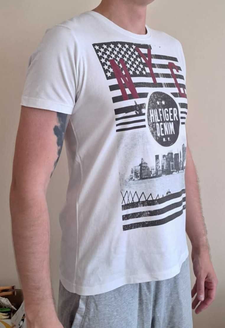 T-shirt męski biały TOMMY HILFIGER r. L zara reserved diverse house
