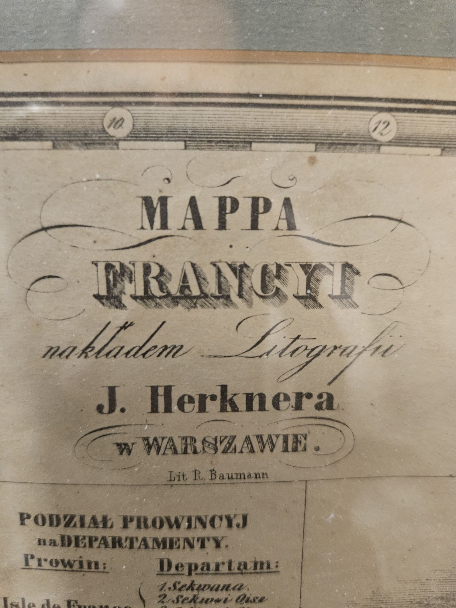 Stare mapy Francji i Włoch datowane 1859 wydawnictwo J.Herknera