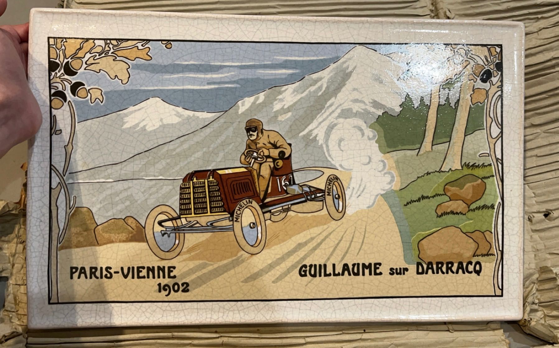 Quadro cerâmica Michelin coleção