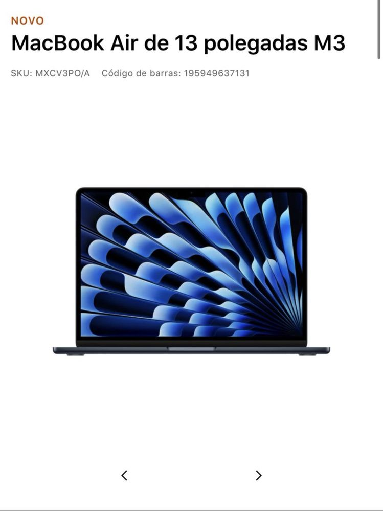 Macbook Air de 13 polegadas M3
