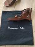 Massimo Dutti sandały koturna brąz skóra 41 nowe