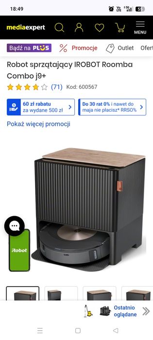 Odkurzacz i robot roomba combo j9+