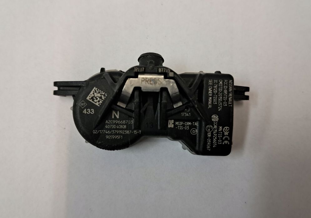 Czujnik ciśnienia TPMS Renault Talisman, Megane IV 407004CB0B (C293)