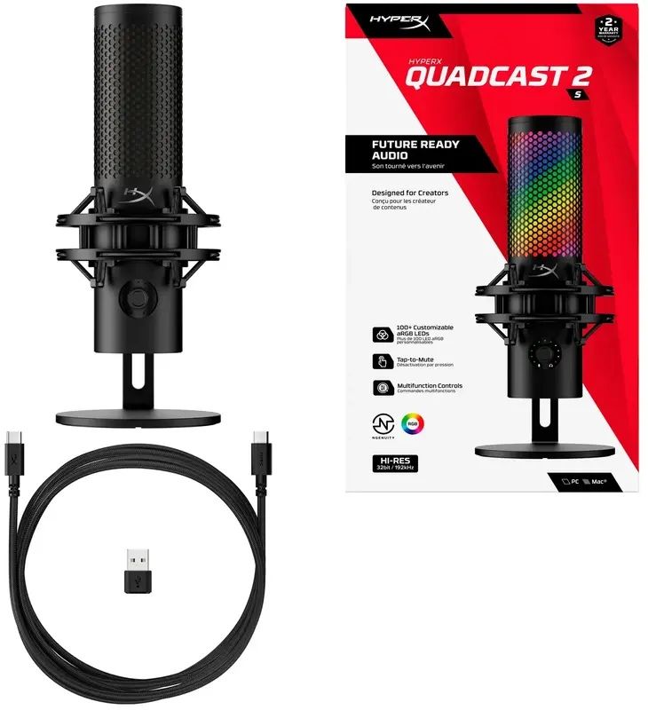 Микрофон HyperX QuadCast 2 S Black
