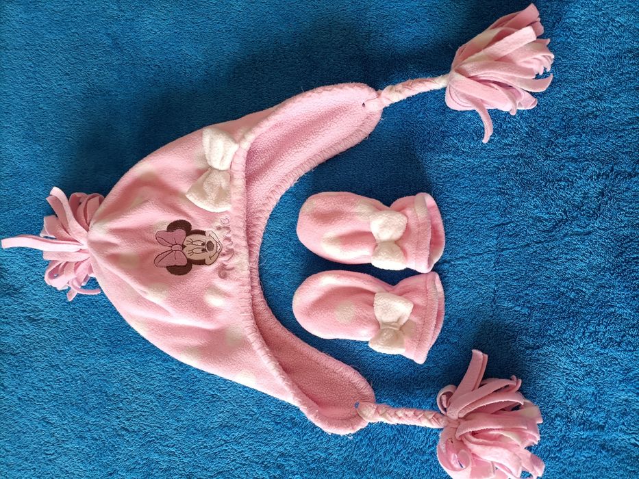 Gorro + luvas bebe disney Minnie 6/12 meses