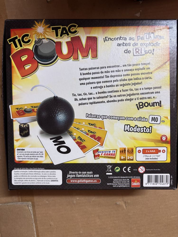 Jogo tic tac boum