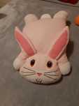 Almofada peluche coelho rosa em boas condições