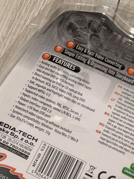 Media-Tech MT4169 Konwerter Sygnału Audio Video Grabber