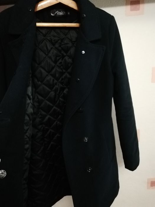 Кашемировое пальто с мехом кролика