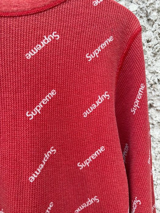 Supreme x Hanes Waffle Thermal Logo Longslevve/Crewneck FW20