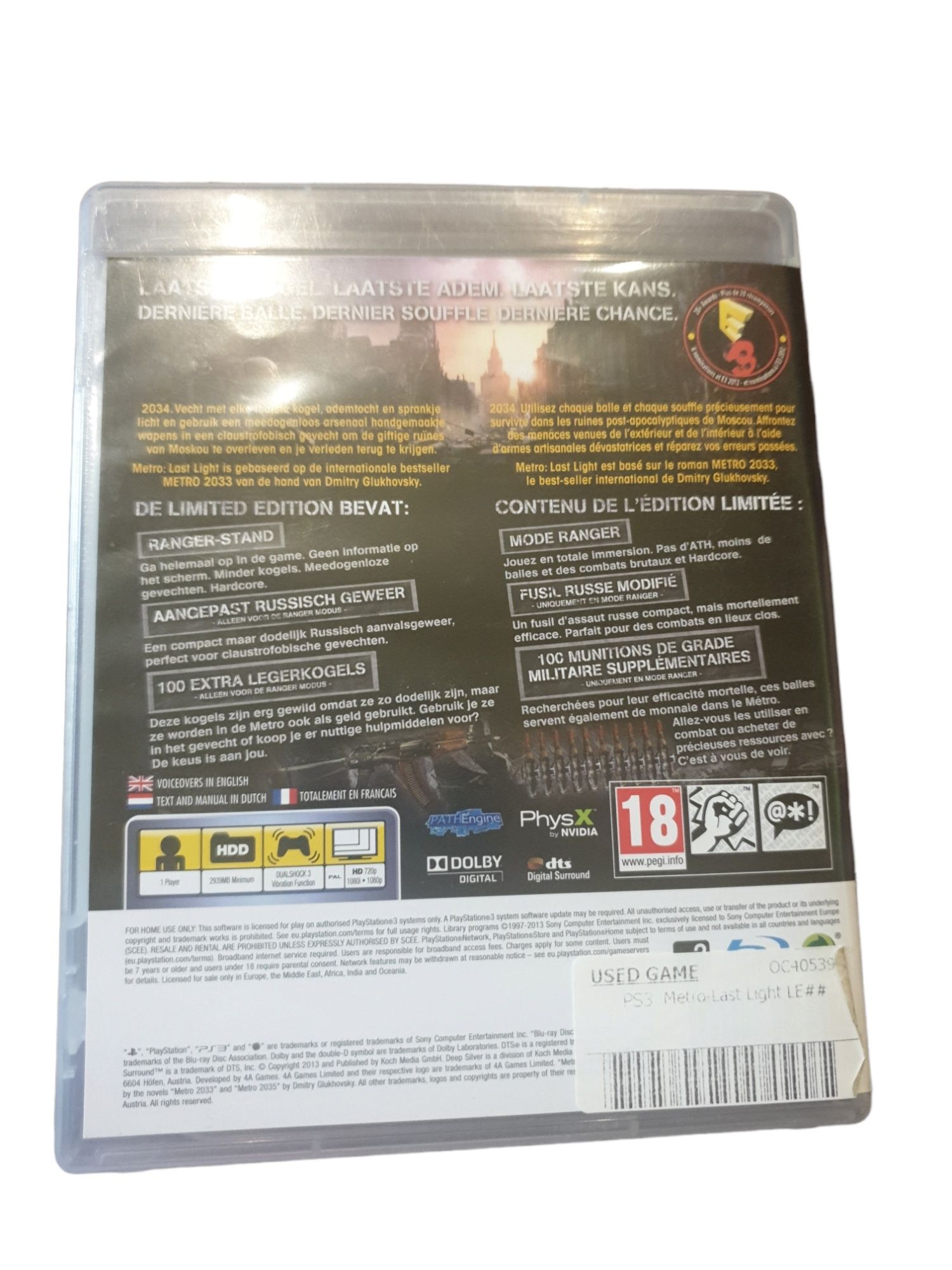 Metro Last Light ps3