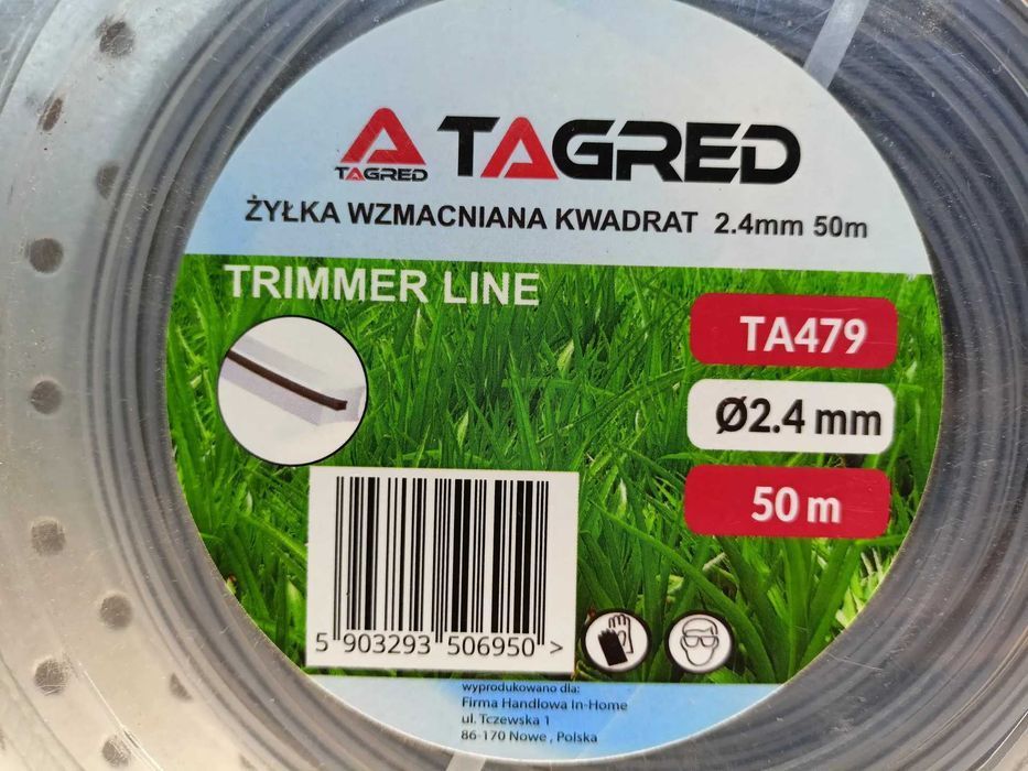 Żyłka do cięcia trawy wzmocniona żyłka do trawy Zbrojona 2.4mm x 50m
