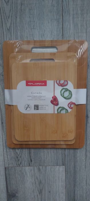 Florina deski do krojenia 3 sztuki Bambus