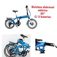 Bicicleta dobrável elétrica roda 20" aurotek sintra