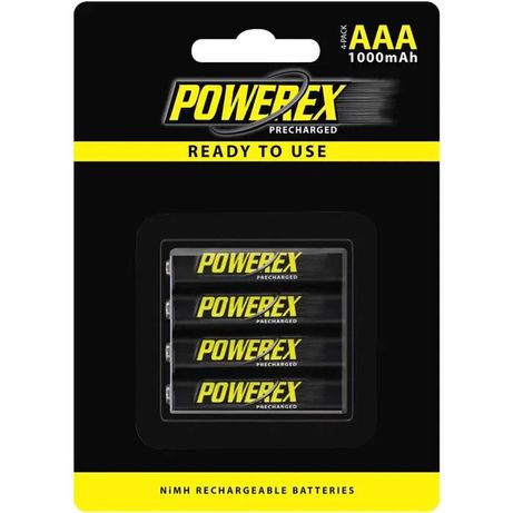 Аккумуляторы ААА 1000mAh 4 шт с низким саморазрядом Powerex Precharged