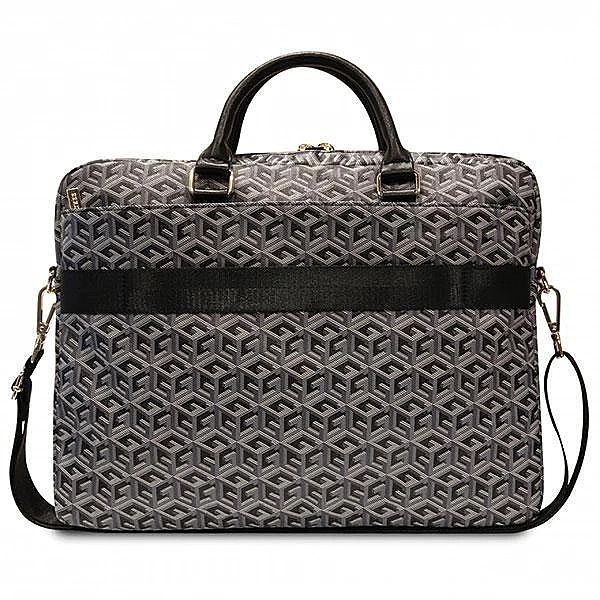 Torba Guess GCube Stripes na laptopa 16" - czarna