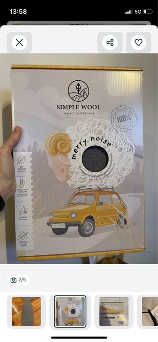 Wkladka simple wool g2 welniana merino