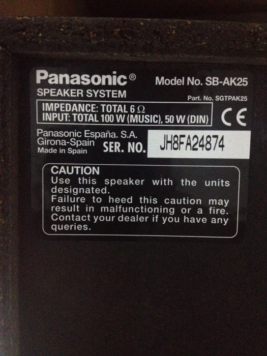 Aparelhagem Panasonic SB AK25