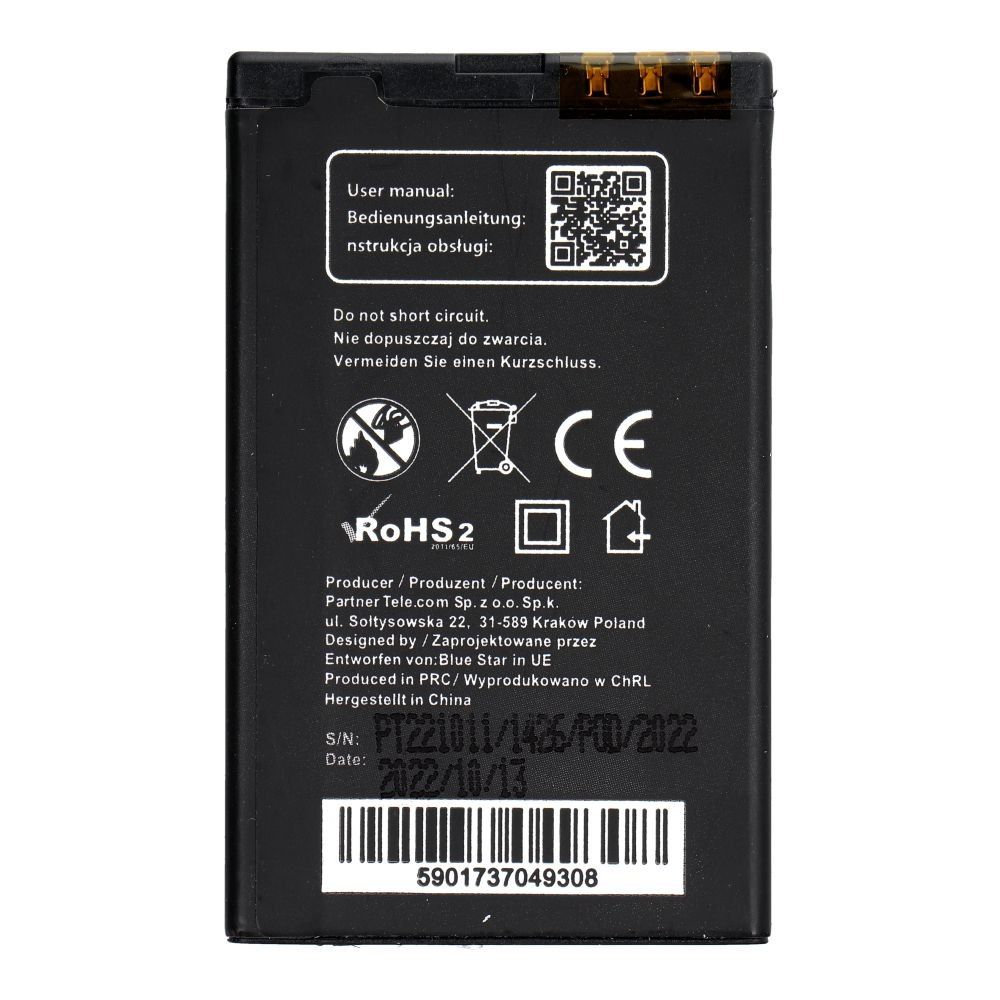 BLUE STAR bateria do NOKIA E66 / E75 / C5-03 / 3120 Classic / 8800