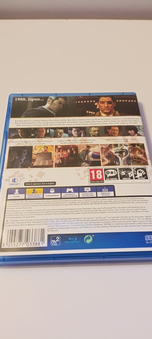 Yakuza 0 PS4 wysyłka olx