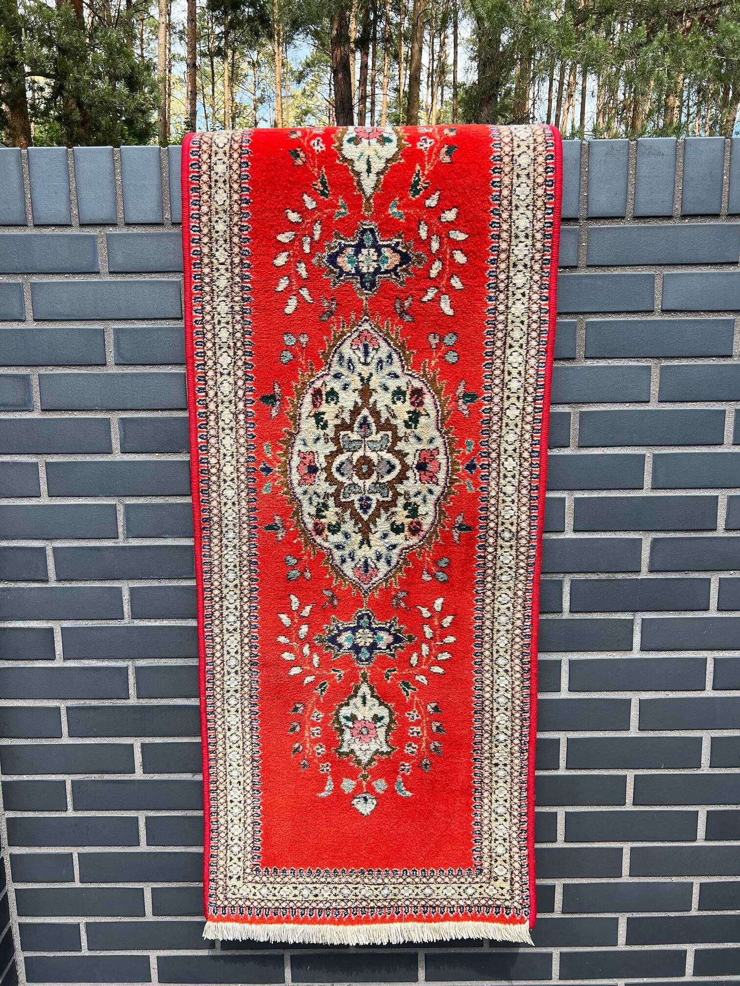 Kaszmirowy dywanik perski ręczny Tabriz 185x60 galeria 4 tys