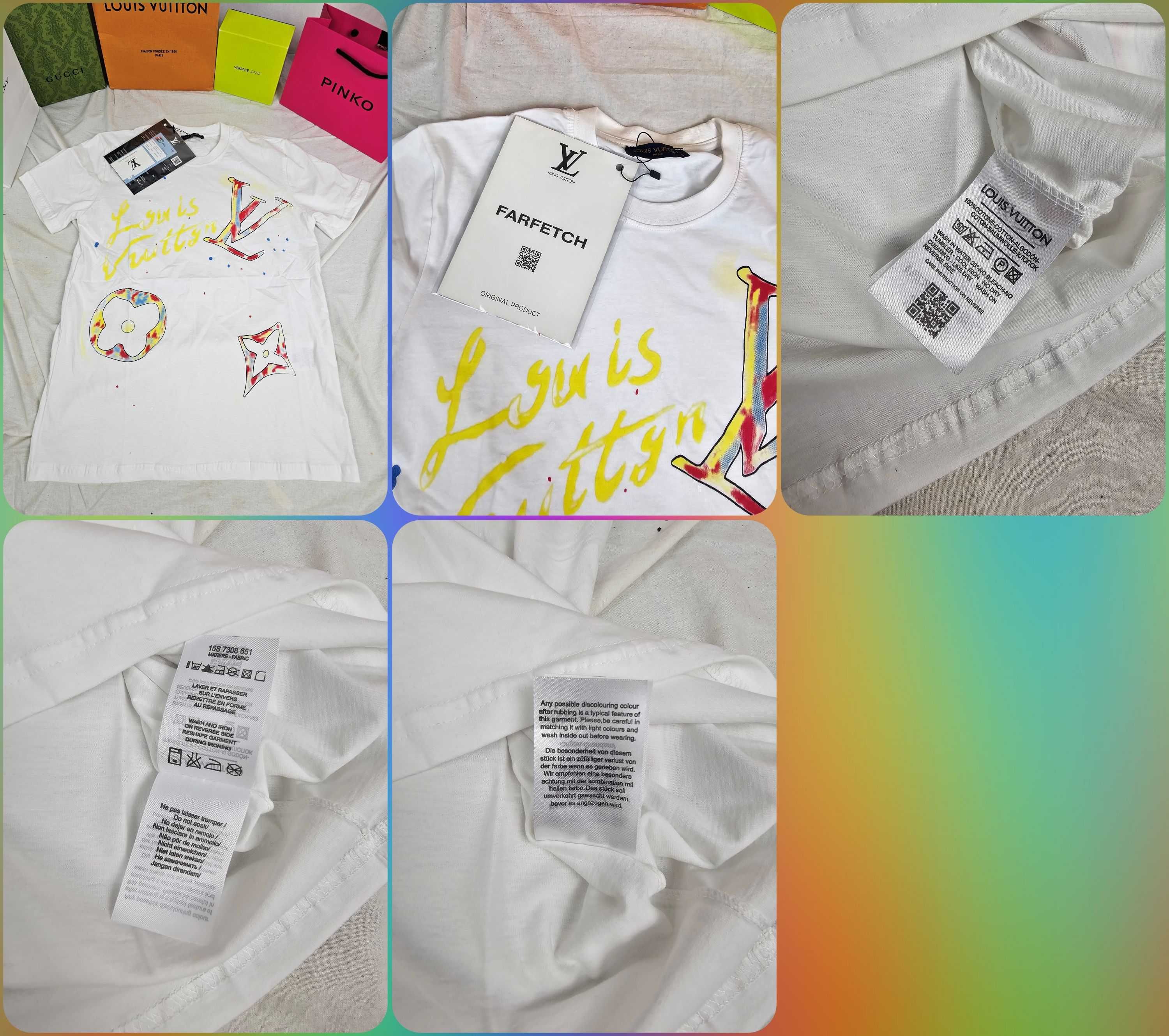 Koszulka louis vuitton t-shirt plein koszulki męskie icon