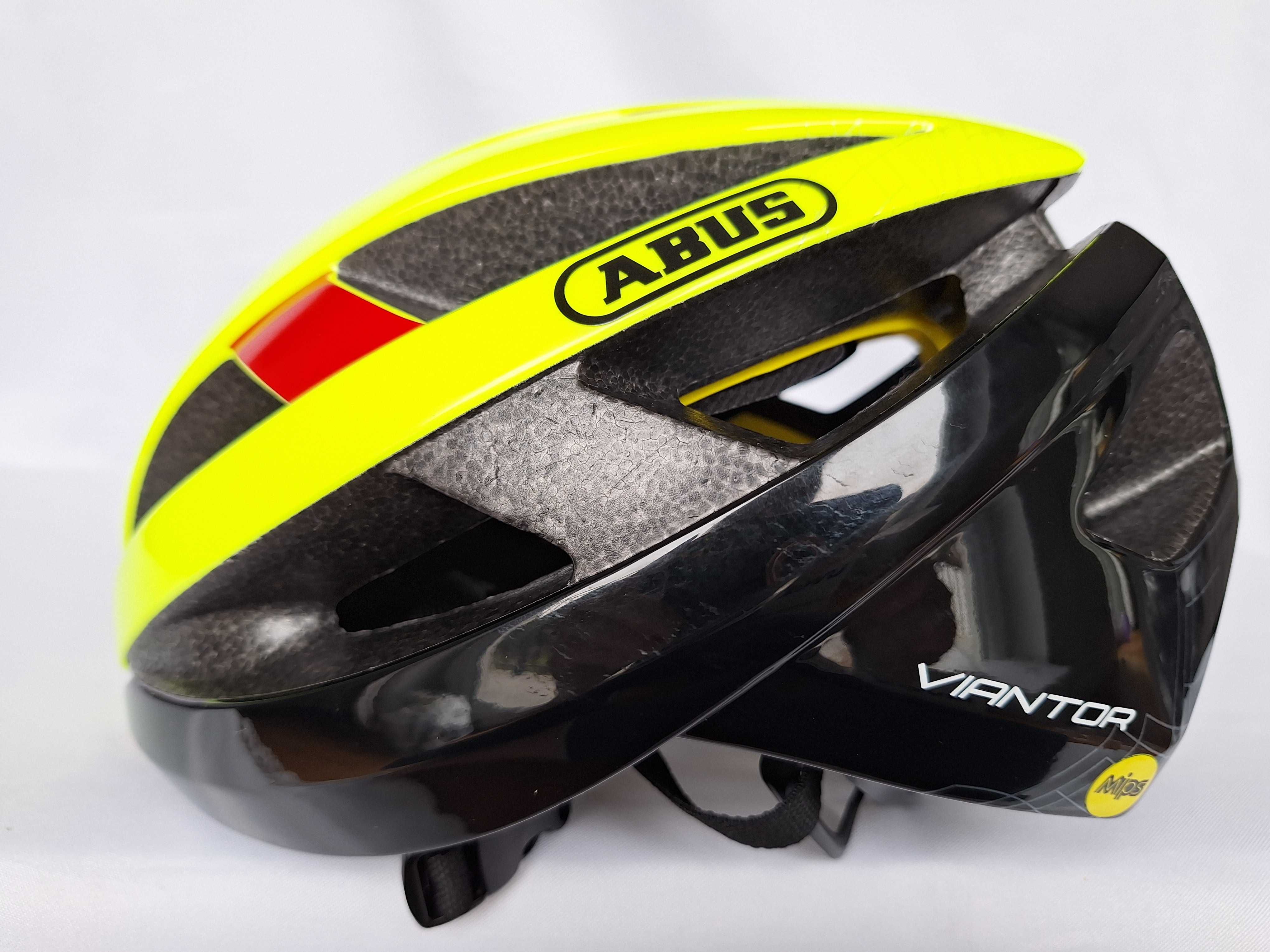 Kask rowerowy Abus Viantor Mips Neon Yellow L 58-62cm