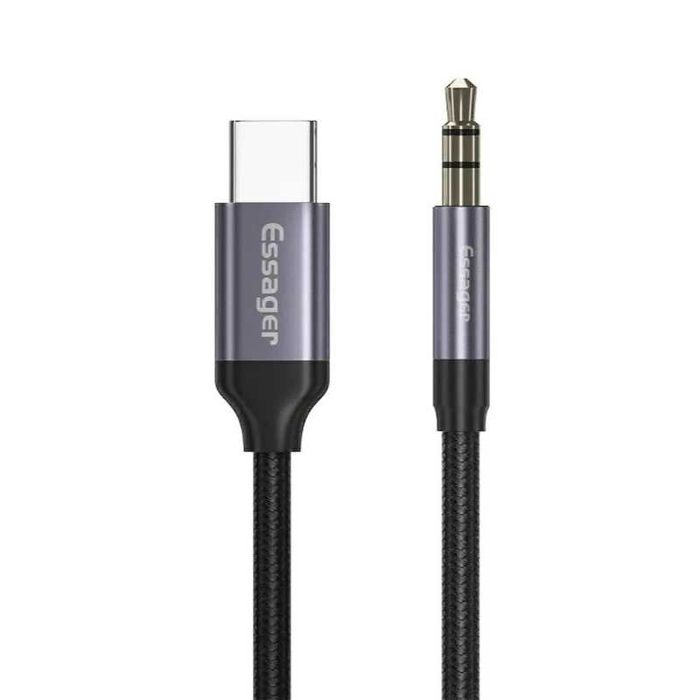 1m Przejściówka USB-C do Mini Jack 3.5mm - Adapter Radio AUX Smartfon