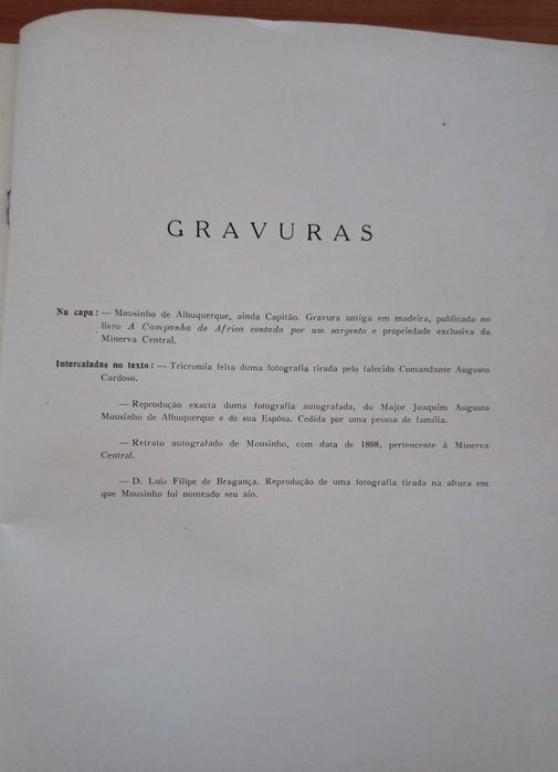 Mousinho de Albuquerque: Homenagem de J. A. Carvalho