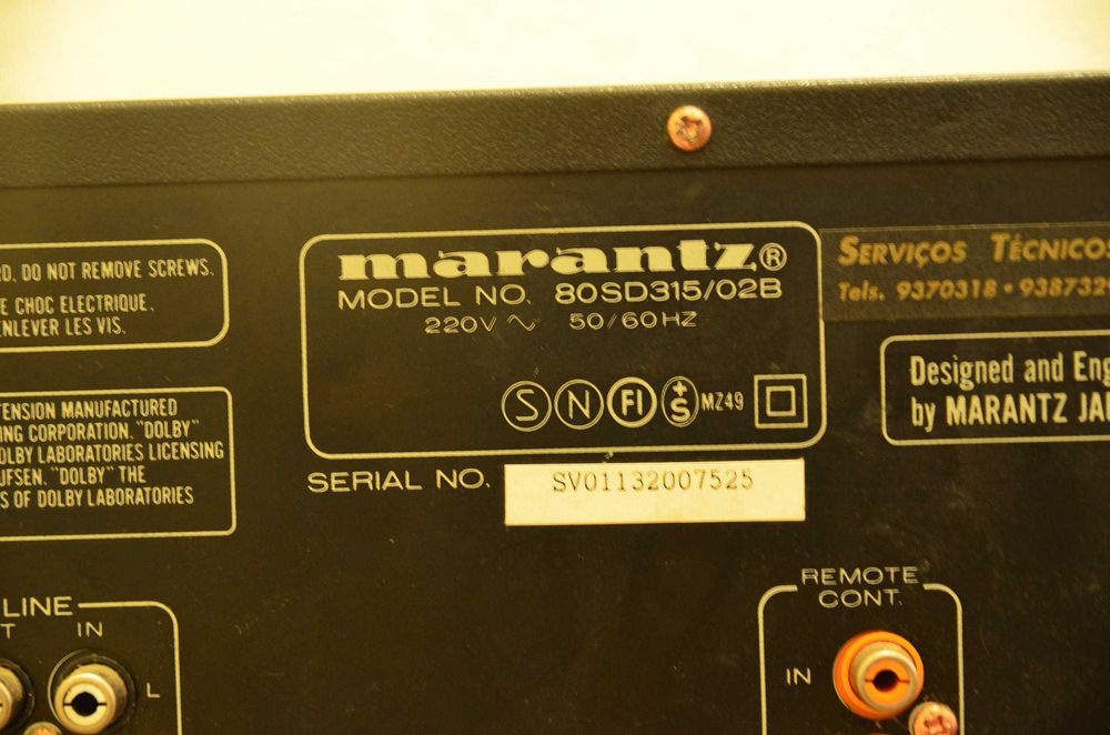 Gravador de Cassetes Marantz 80SD315