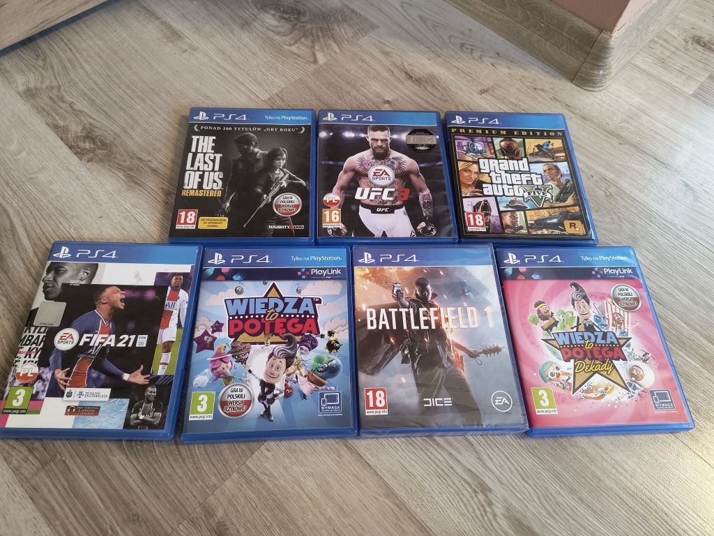 Ps4 1 TB 2 pady 7 gier