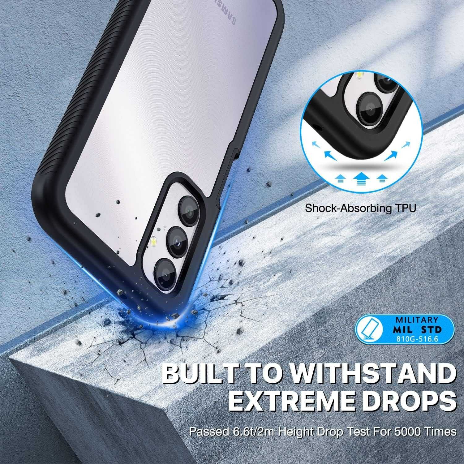 CENHUFO etui do Samsung Galaxy A14 4G/ 5G etui pancerne 360 mocne