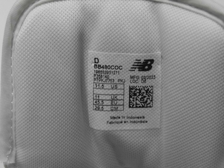 New Balance Sneakersy 45,5 29,5cm. Buty męskie sportowe BB480COC -NOWE